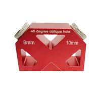 Gabarit De Guide De Perçage Pour Trous - Gabarit de Forage de Précision à 45 Degrés,Positionneur de Trous Inclinés - pour Menuiserie Ébénisterie Bricolage Escaliers Garde-Corps Projets de Construction