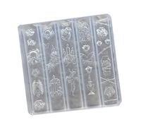 Gabarit de manucure réutilisable pour motifs artistiques tridimensionnels avec motifs floraux, papillons et crânes en silicone