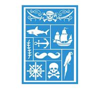 Gabarit de maquillage - Enfant - Pirate - 14x20 cm - Multicolore - Plastique