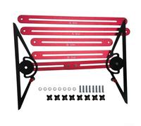 Gabarit de marche d'escalier réglable de 40,6 à 152,4 cm Règle avec traceur rotatif en alliage d'aluminium pour sols en bois dur, nez d'escalier, projets de menuiserie professionnels Rouge/noir