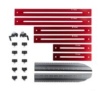 Gabarit de mesure d'escalier modulaire en aluminium rouge | Angle réglable, ajustement précis des escaliers, disposition personnalisée des meubles, aluminium, pour une finition rouge