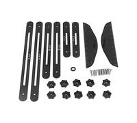 Gabarit de Mesure pour Marches d'Escalier, Outil de Traçage Réglable en Alliage d'Aluminium, 11-60 Pouces - Durable Anodisé, Facile à Verrouiller, Idéal pour Marches, Garde - C (Noire)