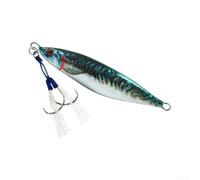 Gabarit de pêche en mer avec profil en forme de S et revêtement UV Glow développé par impression multi-angle pour contrôler le mouvement de l'eau (barre verte)