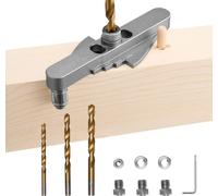 Gabarit de perçage à centrage automatique - Gabarit de perçage de chevilles avec mèches - tailles de mèches 6,4/7,9/9,5mm - Équipement artisanal