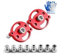 Gabarit de perçage auto-centrant, guide de perceuse de précision pour des joints de menuiserie parfaits, gabarit portatif, joints de menuiserie parfaits pour la construction d'étagères (Rouge*2)
