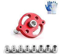 Gabarit de perçage auto-centrant, guide de perceuse de précision pour des joints de menuiserie parfaits, gabarit portatif, joints de menuiserie parfaits pour la construction d'étagères (Rouge)