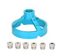 Gabarit de perçage bois - Guide percage tourillon, gabarit charnière bois, alliage aluminium durable, alignement précis, bricolage meubles et terrasse, 6 bagues acier variées