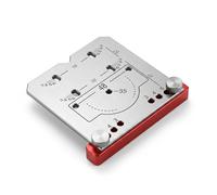 Gabarit de Perçage Charnière 35 mm en Aluminium - Guide Réglable 4 Décalages (3/4/5/6 mm) - Compatible Charnières Invisibles Blum Hettich IKEA - Outil Menuiserie pour Armoires et Placards