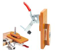 Gabarit de PerçAge CharnièRe 35 mm, Gabarit de Perçage pour CharnièRes Dissimulées, Perforateur de Trou Avec Double Pince, Kit Complet Pour Portes D'Armoires Et Menuiserie Diy