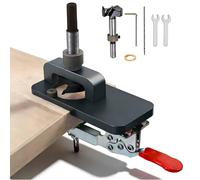 Gabarit de Percage Charniere 35mm, Localisateur de Charnières Cachée, Perforateur Jig Ajustable, Guide de Forage Trou Charnière en Aluminium avec 2mm Clés à Foret, pour Charnières de Portes Armoires