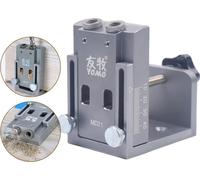 Gabarit de perçage de poche, alliage d'aluminium durable, réglable pour différentes épaisseurs, élimination efficace des copeaux