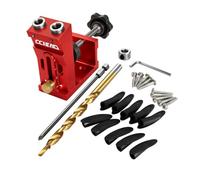 Gabarit de perçage de poche pour assemblage d ' armoire, guide de perçage en alliage d ' aluminium pour connexion de planches et menuiserie de meubles en bois