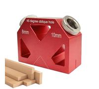 Gabarit de perçage incliné à 45° - Aide au perçage de précision avec trou de guidage en métal | Positionneur d'angle de 45 degrés pour cadre de meubles en bois, armoire artisanale, escaliers, garde-co