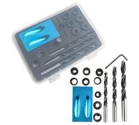 Gabarit de perçage oblique de 15 degrés pour le travail du bois, kit de gabarit de poche en alliage d'aluminium avec 3 forets et accessoires pour projets de bricolage domestique et utilisation