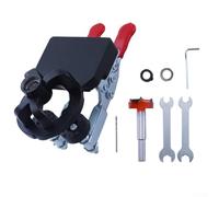 Gabarit de perçage pour charnière cachée de 35 mm avec fixation à double pince pour installation d'armoire et de porte - Construction en alliage d'aluminium