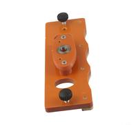 Gabarit de perçage pour charnière d'armoire de travail du bois avec repérage de poinçon pour foret de 35 mm - Gabarit de défonceuse de porte, taille 150 mm, jaune (A)