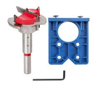 Gabarit de perçage pour charnières invisibles 35mm, Guide de mèche Forstner et coupeur pour portes et armoires DIY