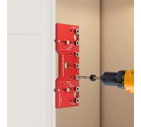 Gabarit de perçage pour étagères - Pour trous droits - Matériel d'armoire - Outils de travail du bois - Accessoire d'outils électriques avec système de trou de poche pour montage de porte coulissante
