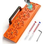 Gabarit de perçage pour prises, avec Niveau à Bulle Intégré distance 71 mm avec 2 Pièces Marqueur Trou Profond, Rénovation Domestique Construction Rénovation Électrique pour Prises et Interrupteurs