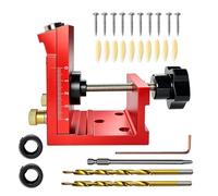 Gabarit de Perçage pour Trous de Poche, Pocket Hole Jig pour l'ébénisterie avec 2 forets Adapté au Travail du Bois et à la Fabrication de Meubles
