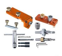 Gabarit de perçage profilé en aluminium pour extrusion des séries 20, 30, 40, kit de guidage de foret d'arrêt de profondeur réglable avec assistant de taraudage M6 M8 pour projets de bricolage de