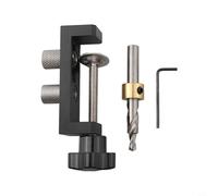 Gabarit de perçage profilé en aluminium pour extrusions 2020/3030/4040, outil de guidage de fraisage M6 avec foret étagé pour perforation en T, argenté