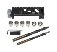 Gabarit de perçage profilé en aluminium pour séries 20, 30, 40 avec design fraisé, localisateur de perçage de précision pour le travail du bois, outil de perforation de fixation en métal, comprend un