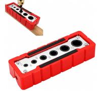 Gabarit de Perçage Vertical 2 à 12 mm, Guide de Perçage Bois Portable à 6 Trous, Localisateur de Trous pour Menuiserie, Guide de Perçage Droit pour Fabrication de Meubles et Bricolage