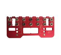 Gabarit de perforation de précision en aluminium pour portes de garde-robe, armoires et bricolage du bois - 22,3 x 8,2 cm, 480 g, rouge