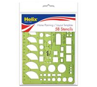 Gabarit de planification et d'am nagement de maison Maped Helix - 5 1/2'' x 9 1/2'' - Dessin et conception - Polyvalent et pr cis - 58 pochoirs p