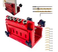 Gabarit de Poche pour Assemblage Bois | Localisateur Ajustable à 5 Trous Obliques - Fixateur de Positionnement en Alliage d'Aluminium Idéal pour Menuiserie, Projets Maison, Débutants et