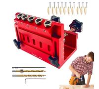 Gabarit de Poche pour Assemblage Bois,Perceuse Positionneur Kit Cheville | Guide et Dispositif de Positionnement et Fixation pour Bricolage à la Maison Débutants Passionnés Amateurs de Menuiserie