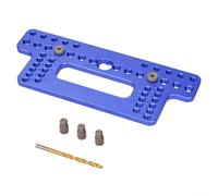 Gabarit de poche pour le travail du bois | Guide réglable pour un placement précis des trous | Construction en alliage d'aluminium | Résistant à la rouille et à l'usure | Pour porte d'armoire, (bleu)