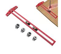 Gabarit de poignée d'armoire - Localisateur de perçage carré en T réglable en d'aluminium | Guide d'échelle de perforation de précision | Outil de positionnement de mesure d'installation de po