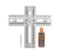 Gabarit de poignée d'armoire - Localisateur de trou de précision en acier inoxydable, guide de perçage - pour charpentiers, adultes, professionnels, débutants, amateurs, familles, amis