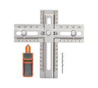 Gabarit de poignée de tiroir en acier inoxydable pratique | Poignées et boutons - Guide de perçage pour les amateurs de charpentier - Pour adultes, débutants, amateurs, familles, amis