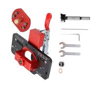 Gabarit de Pose de Charnière de Meuble,Guide de Perçage Précis en d'Aluminium pour le Travail du Bois | Outil de Montage de Porte et Armoire destiné à la Menuiserie - Utilisable pour la