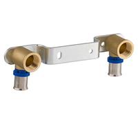 Gabarit de pose de robinet multicouche à sertir Ø16 - F1/2 NOYON ET THIEBAULT sertissage multiprofil TH/H/U | entraxe 150 mm | pose sur mur plein