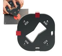Gabarit de positionnement d'angle, modèle de routeur de gabarit de radio | Pochoirs de gabarit de rayon en alliage d'aluminium - Pochoirs de menuiserie pour fraiser les coins redo