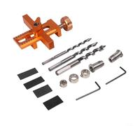 Gabarit de positionnement de porte d'armoire pour armoires de cuisine, gabarit d'installation de porte d'armoire, trou de rebond de 10 mm, guide d'échelle à double rangée, foret inclus, pour montage