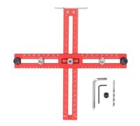 Gabarit de quincaillerie d'armoire, gabarit de guidage en aluminium réglable, poinçon de tiroir, outil en pouces et en mm pour les professionnels du travail du bois