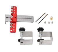 Gabarit de quincaillerie d'armoire pour installation de poignée de tiroir - Gabarit de guidage de perçage en alliage d'aluminium 6061 avec douilles en acier inoxydable de 4,2 mm