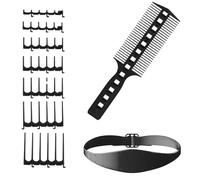 Gabarit de rasage décolleté | Kit de coupe de cheveux Pro Tondeuses à cheveux pour hommes Professionnel | Fade Comb Hair Band Template Peigne Dents Accessoires pour un rasage parfait du décolleté