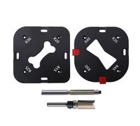 Gabarit de rayon d'angle pour cadre photo - Travail du bois - Rayon d'angle rond - Modèle de routeur - Rayon d'angle - Modèle de routeur Co - Modèle d'embout de balayage rapide pour la toproption