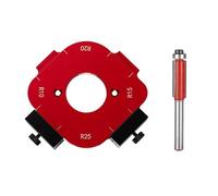 Gabarit De Rayon d'Angle Pour Le Travail Du Bois,Pochoirs De Routeur à Gabarit De Rayon R10 R15 R20 R25,Gabarit De Routage De Rayon De Demi,Fraise Affleurante,Pour Tables Chaises Cadres Bois