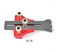 Gabarit de scie à table réglable avec clôture arrière de sécurité et échelle de mesure, compatible avec les outils standard de 38 x 34 T (rouge)