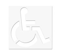 Gabarit De Stationnement Pour Personnes Handicapées - Pochoir Pour Revêtement De Sol - Panneau De Marquage Résistant Aux Intempéries Et Hautement Visible Pour Voie Réservée Aux Personnes À Mobilité Ré