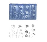 Gabarit de texture en silicone pour ongles flexibles sur le thème des fleurs Convient pour les esthéticiennes et les apprenants en art