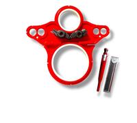 Gabarit de Traçage pour Bâti-Support WC - Compatible Geberit - Outil Carreleur Pro - Plastique Renforcé - Avec Porte-mine et Recharges - Pose WC Suspendu