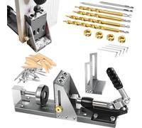Gabarit de trou de poche pour le travail du bois, guides de travail du bois, outil d'angle d'articulation - Kit de gabarit portable et réglable pour le travail du bois